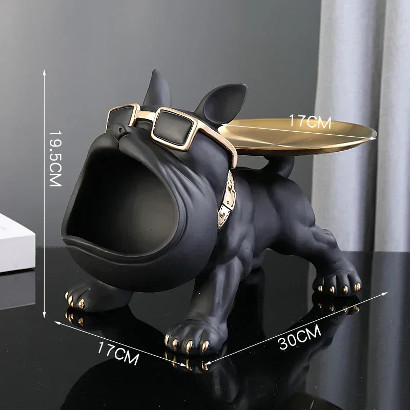 Scatola Portaoggetti Bulldog Choice Figurina Affascinante in Resina per Amanti dei Cani Decorazione per la Casa | Lersk
