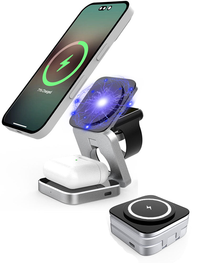 NovaCharge 3 v 1 magnetická nabíječka pro iPhone, AirPods, hodinky | Lersk
