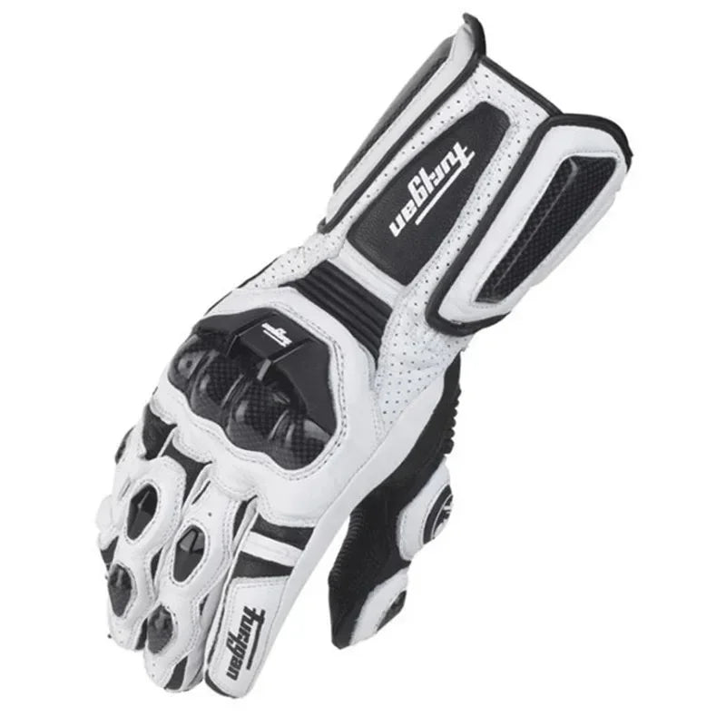 RidePro Carbon Motorradhandschuhe Winddicht Wasserdicht Touchscreen-kompatibel Echtes Leder Schutz für Sommer und Winter | Lersk