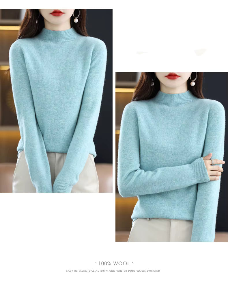 Maglione Donna Sarah in Lana Merino Vestibilità Slim Calore per Autunno e Inverno | Lersk