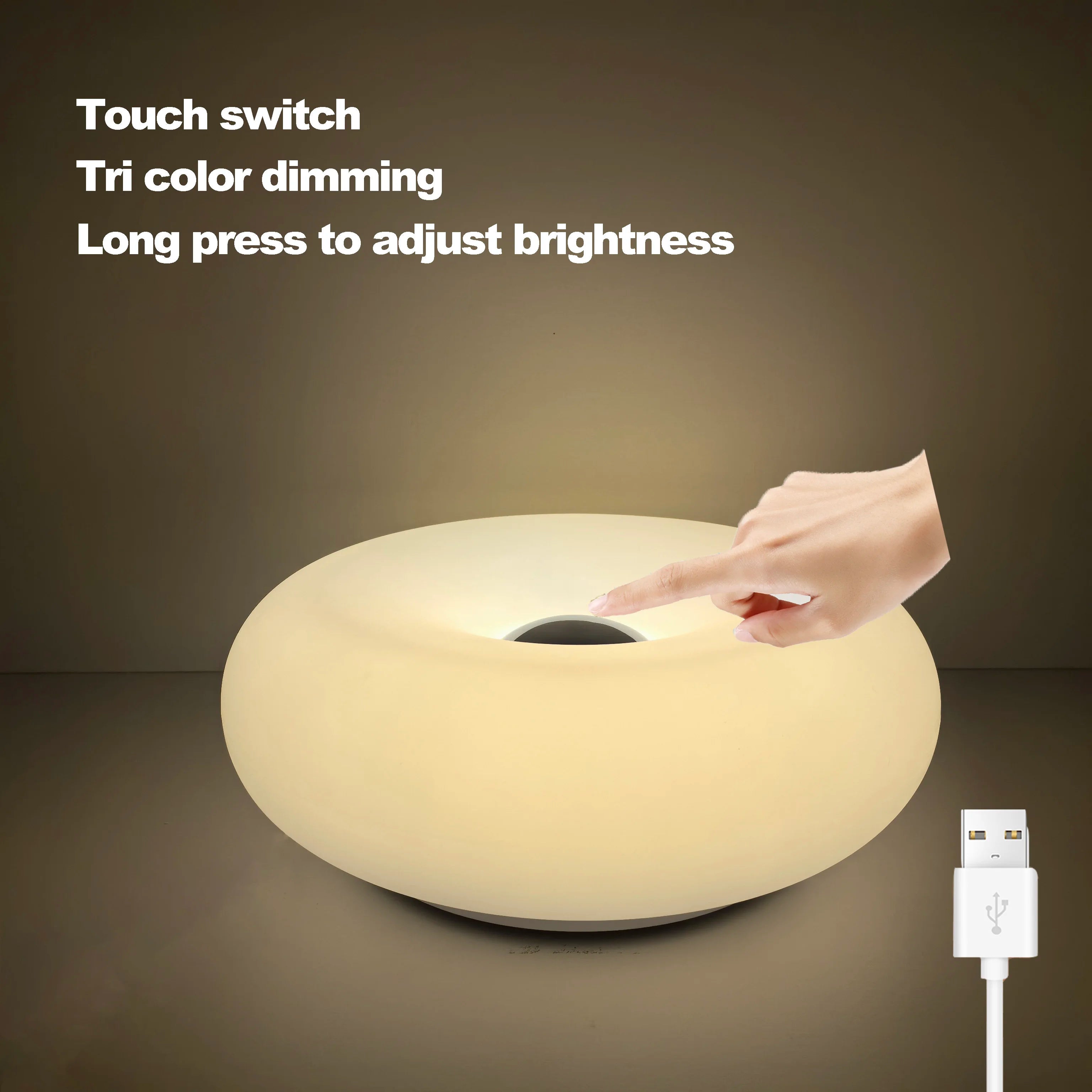 USB RGB Table Lamp With Touch Control Dimmable 16 Colors For Bedroom And Desk | Lersk