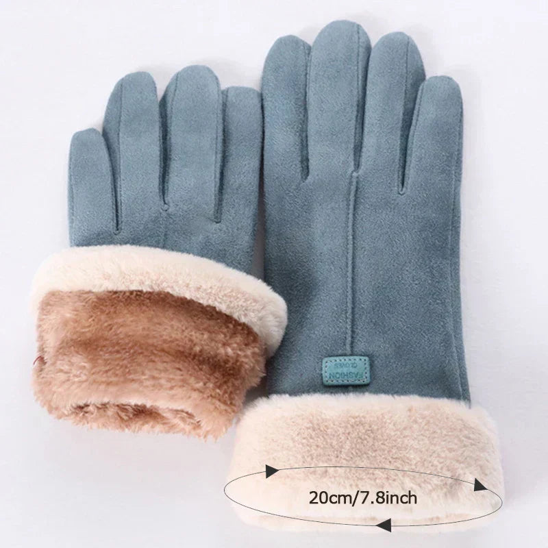 BlushGlow FrostGuard Touchscreen Pink Fleece Handsker Vinter | Lersk