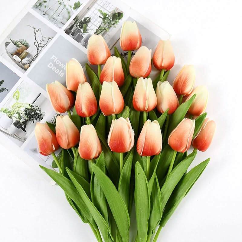 Umělá kytice tulipánů s realistickými květy pro domácí a eventovou dekoraci | Lersk