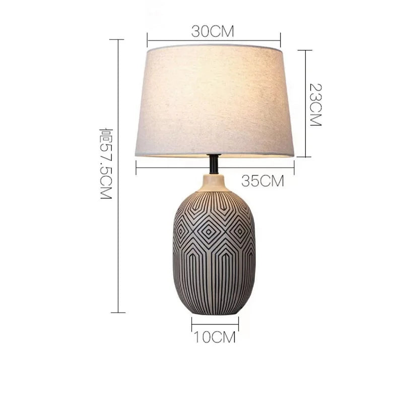 Harlow Antique Ceramic Table Lamp | Lersk