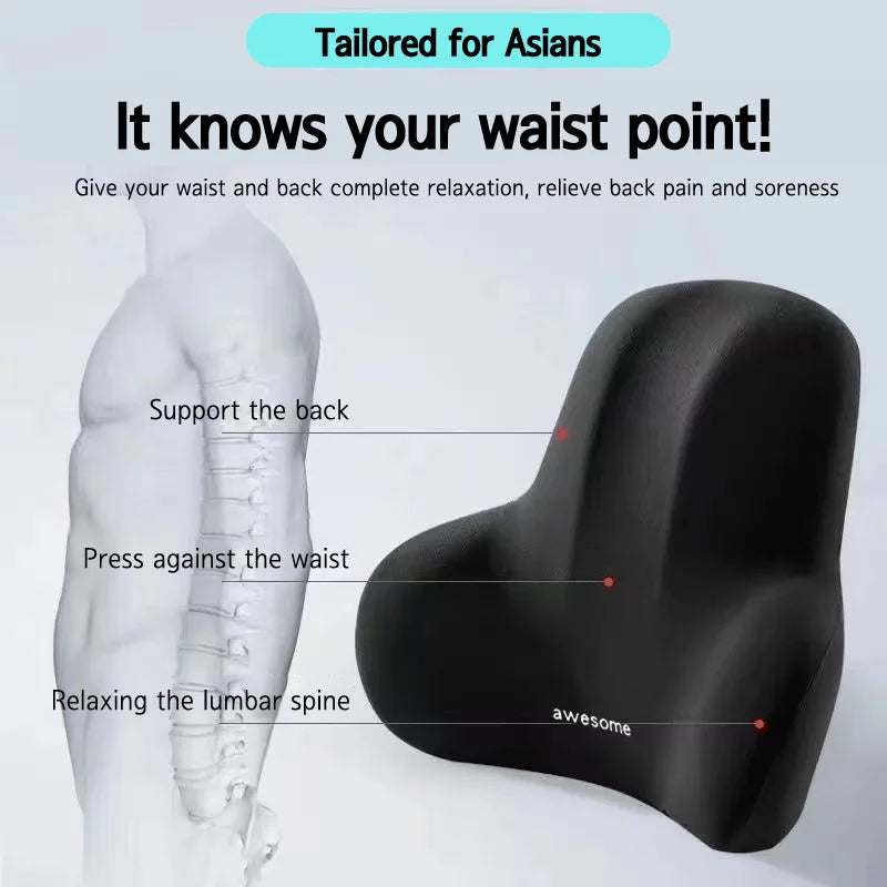 Ergonomic Lumbar Pillow For Lower Back Comfort And Posture Support | Lersk
