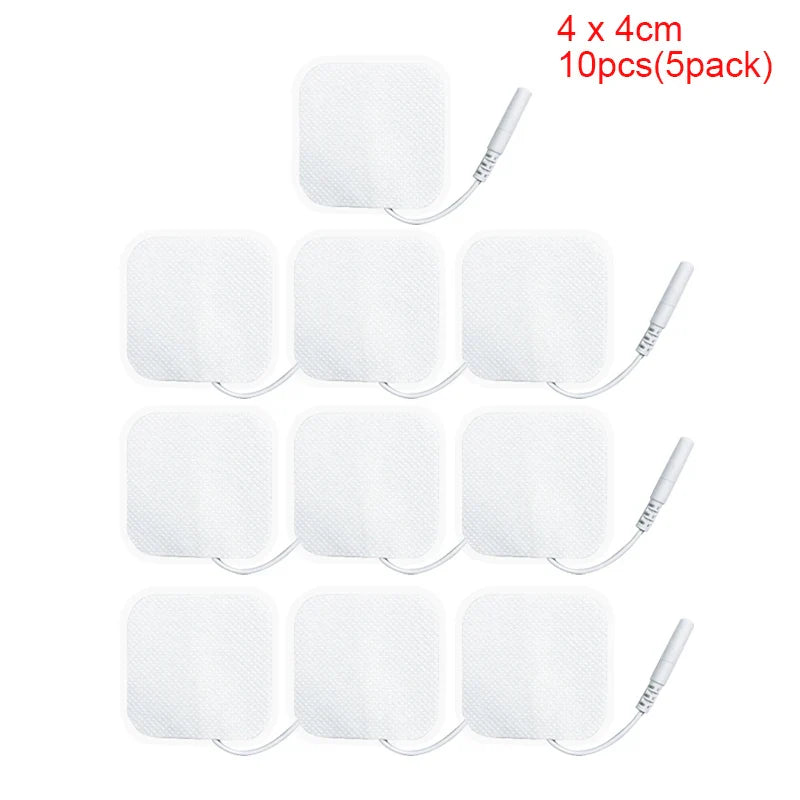 Selbstklebende, wiederverwendbare Gel-Elektrodenpads für TENS- und EMS-Geräte – 2,0 mm Stecker kompatibel | Lersk