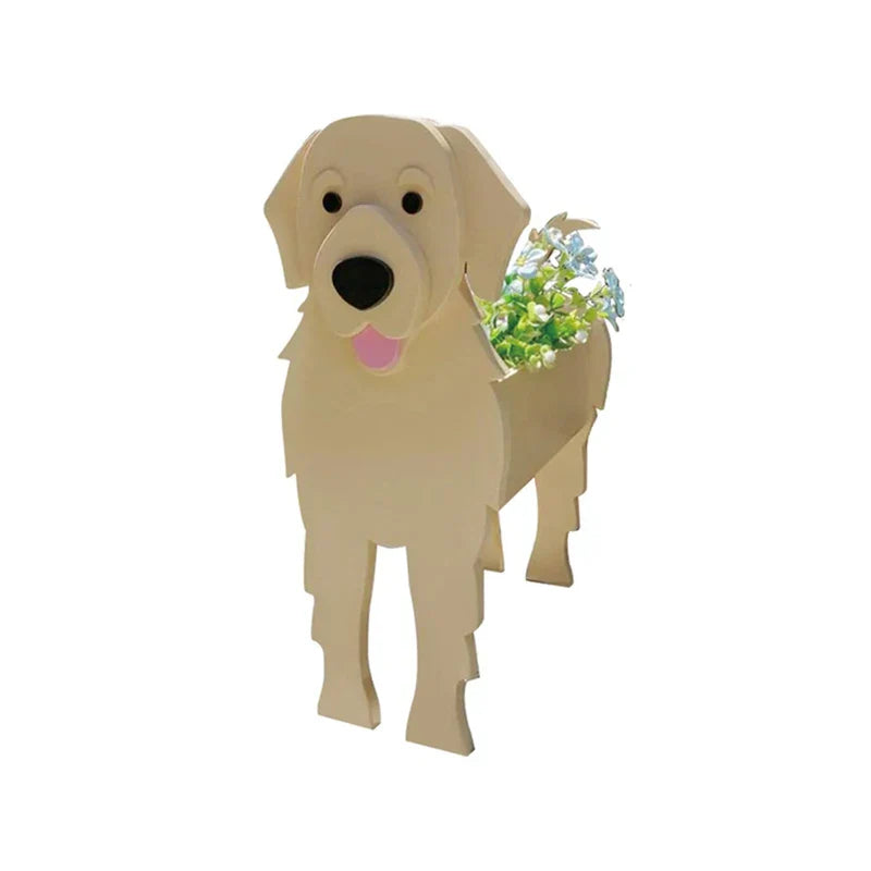 Hund Plantebeholder Blomsterpotte PoteFantastisk Forskellige Racer Havepynt Til Indendørs og Udendørs Brug | Lersk