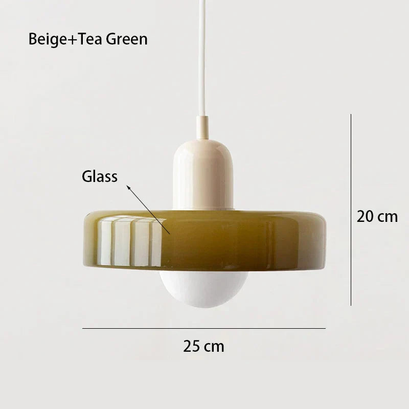 Nordic Retro Glass Chandelier Adjustable Height Dining Room | Lersk