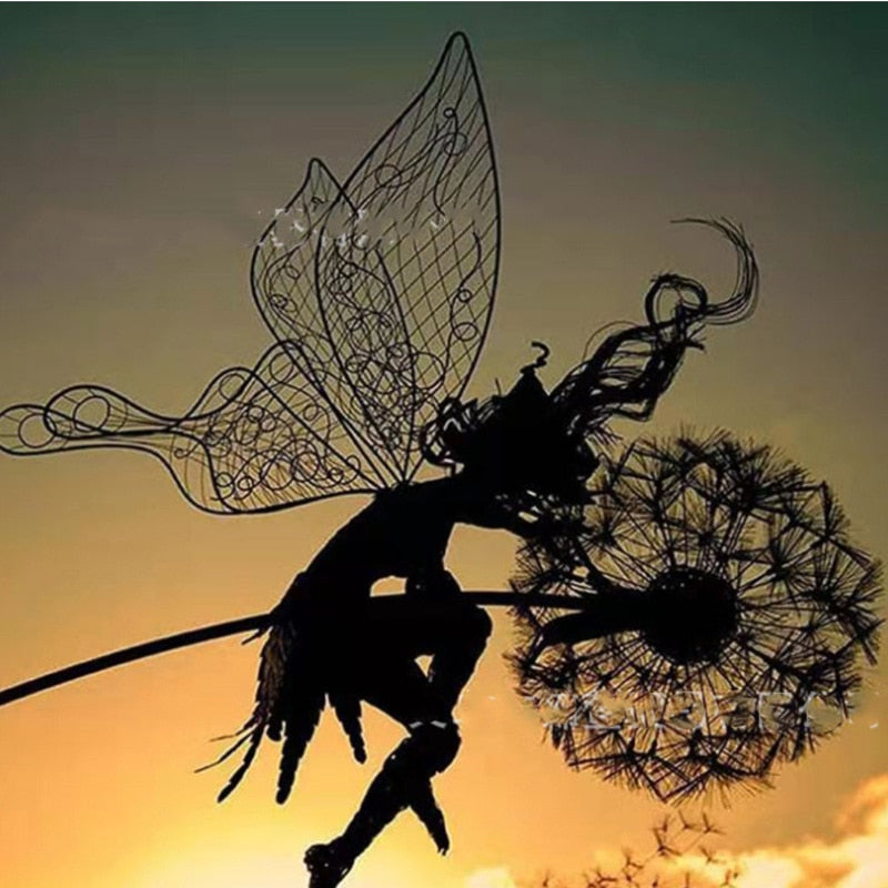 Escultura Jardim de Fadas e Decoração Externa Detalhada em Metal para o Seu Jardim e Espaços Externos | Lersk