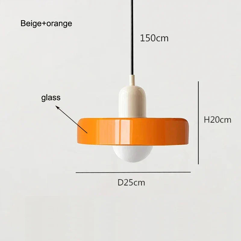 Nordic Retro Glass Chandelier Adjustable Height Dining Room | Lersk