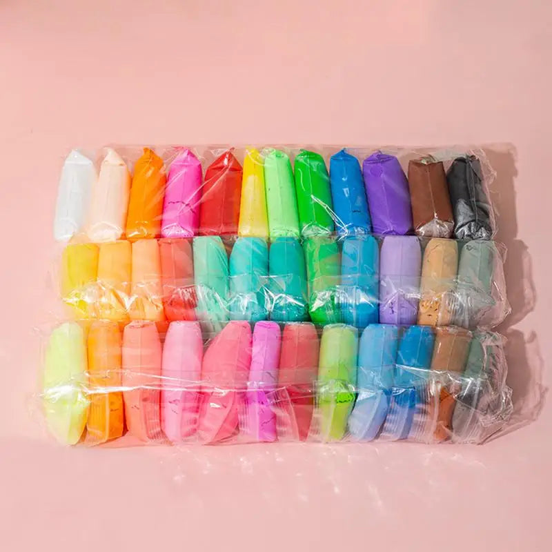 Air Dry Modeling Clay Set for Kids with Hand Tools – 12, 24 or 36 Colors for Creative Play | Lersk