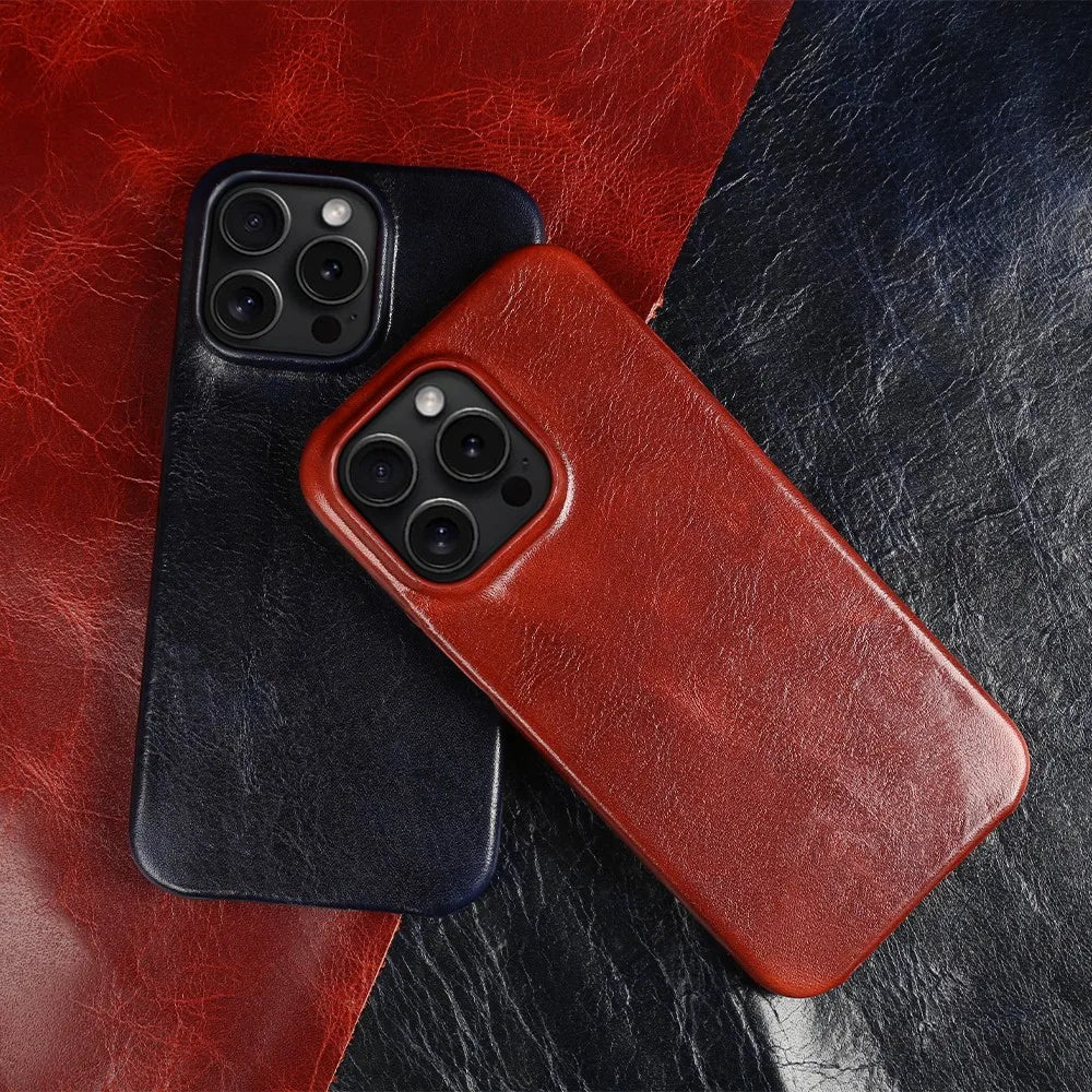 Crownline Leather iPhone Case In Genuine Cowhide Handmade | Lersk