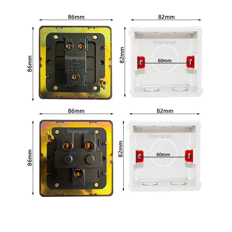 Priză de perete metalică retro cu întrerupător și port USB pentru încărcare | Lersk