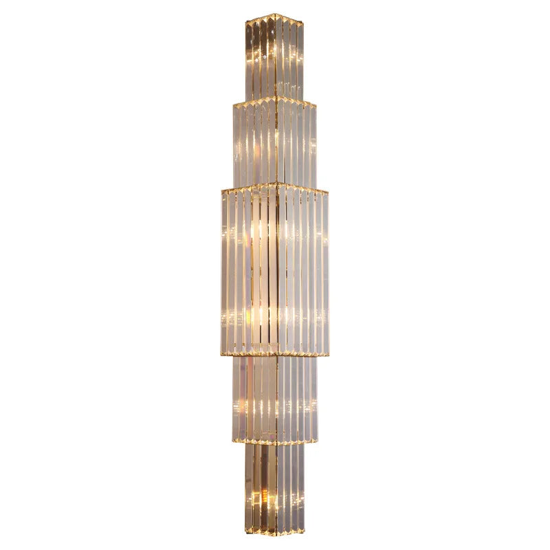 Lunara Crystal Pillar Wall Lamp With Elegant Glow Accent | Lersk