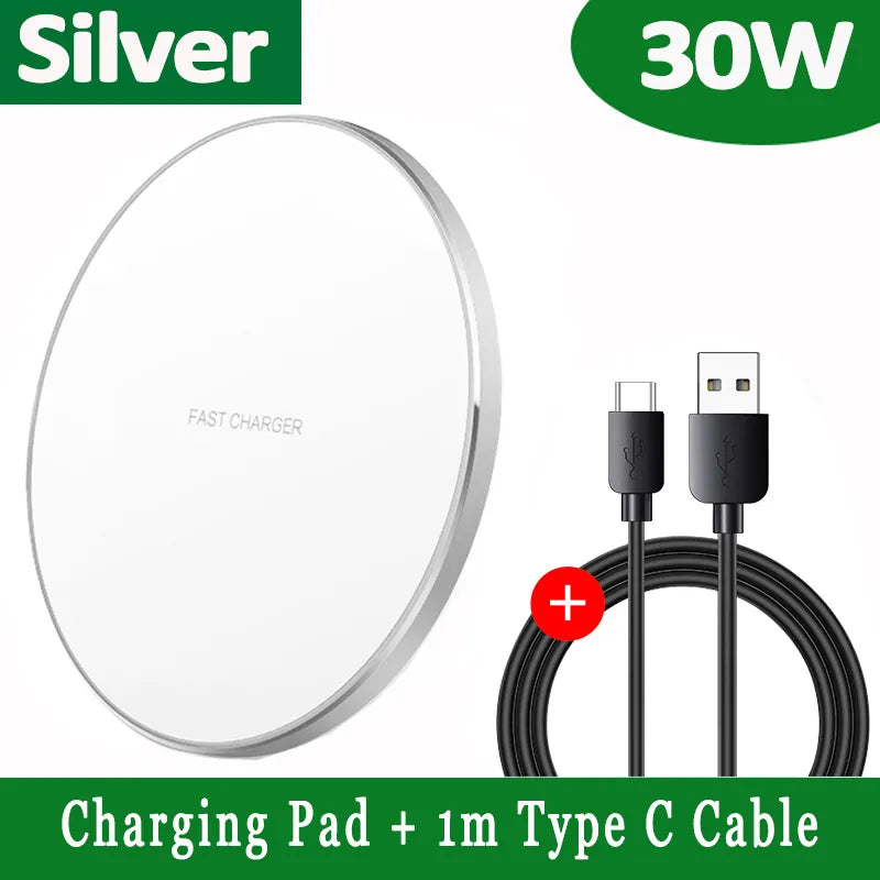 30W Schnelllade-Pad Premium USB-C MagSafe-Ladegerät für Apple iPhone, Samsung und Android | Lersk