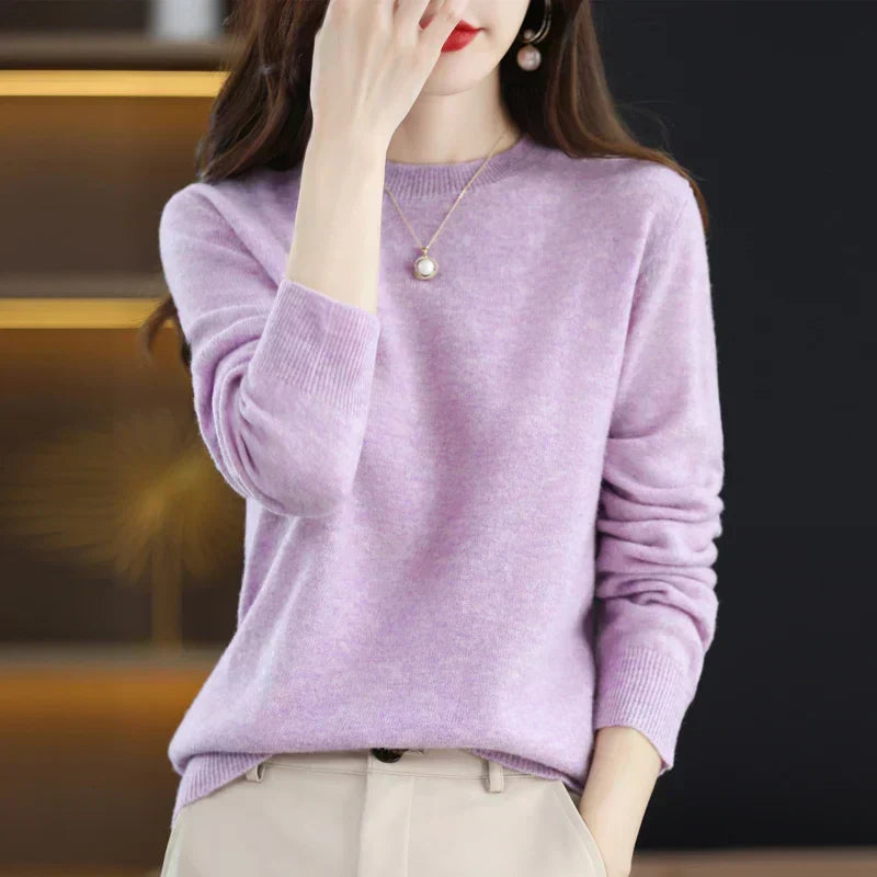 Asterra One Hundred Percent Wool Sweater for Women Autumn and Winter Warmth