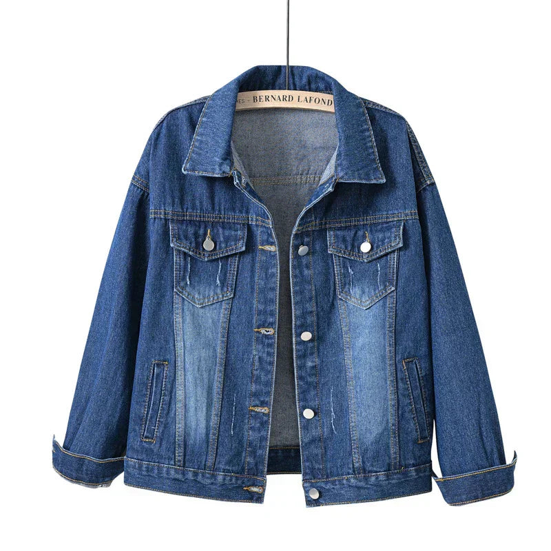 Harborline Denim Jacket for Women Button Front Casual Everyday Comfort Layering | Lersk
