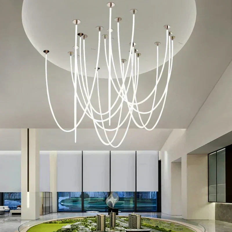 Lampada da soffitto elegante Lyra Dome LED postmoderna oro cromo