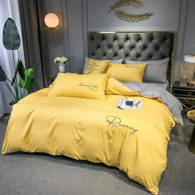 LuxeWeave prémiový povlak na přikrývku s elegantní výšivkou | Lersk