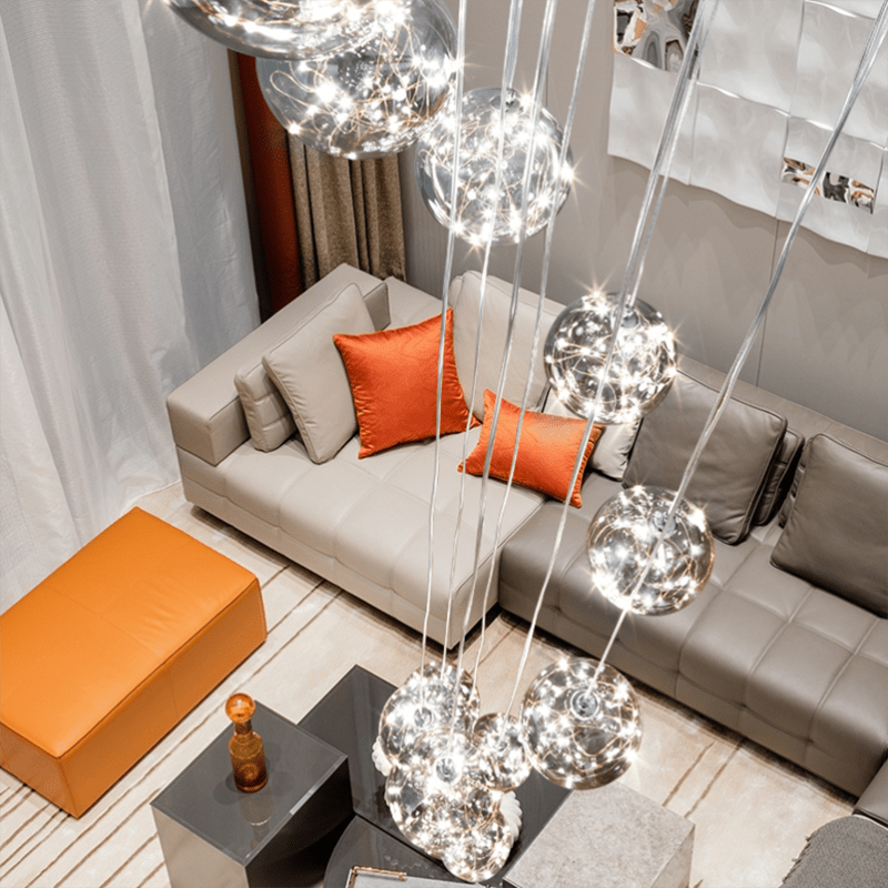 Lustr AstraLumen Glass Orb na schodiště | Lersk