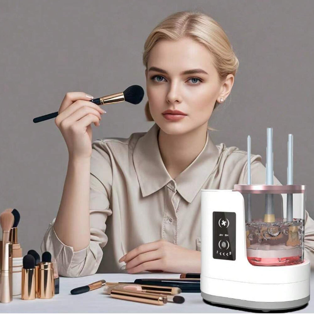 AstraGlow Pro Akumulatorowy Elektryczny Czyścik do Pędzli do Makijażu | Lersk