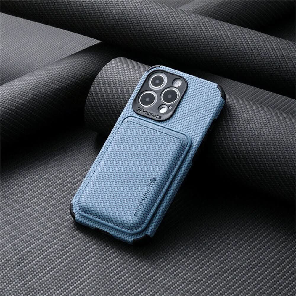 MagSafe Wallet Phone Case With Carbon Fiber Protection For iPhone Slim Protective Design | Lersk