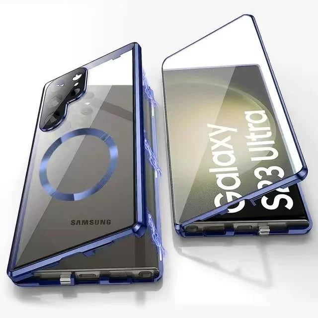 Kovové pouzdro z hliníkové slitiny 360 se bezpečným zavíráním pro Samsung Galaxy S24-S23 série | Lersk