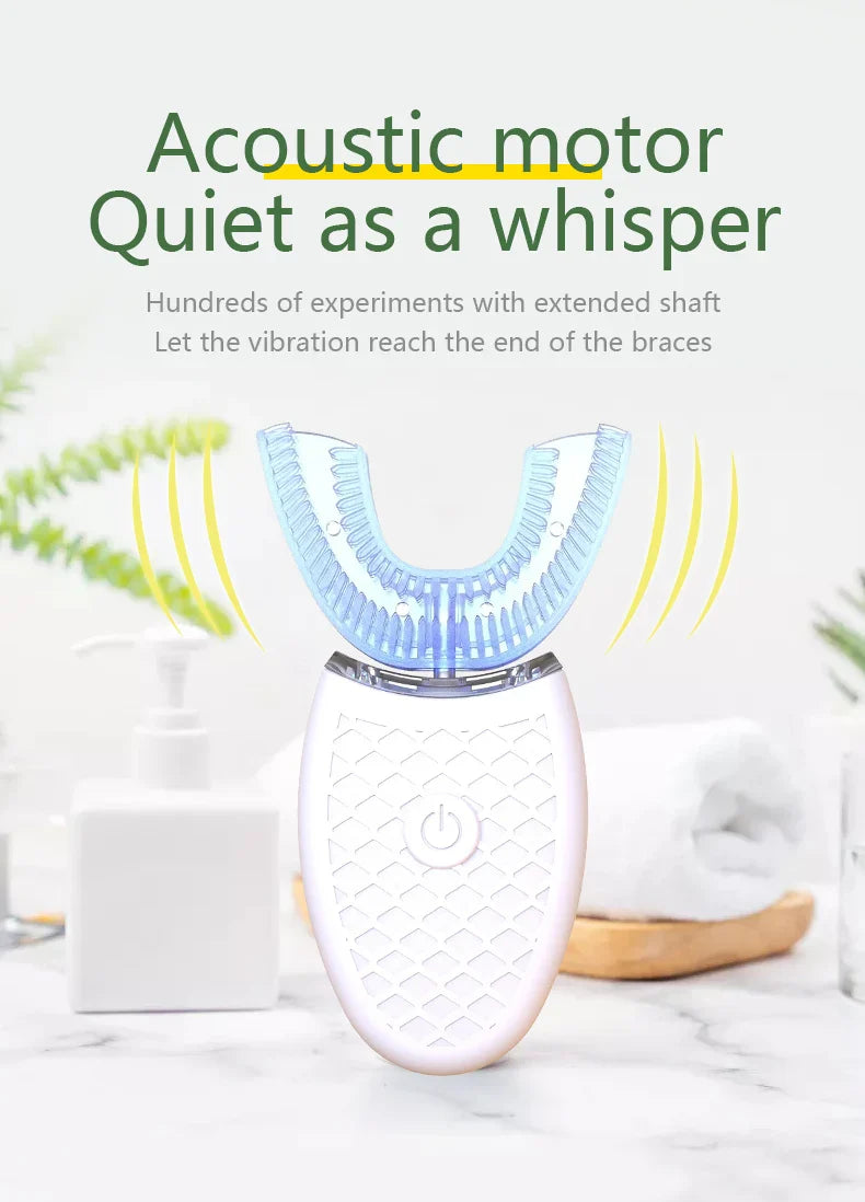 360° Smart Ultrasonic Toothbrush – Hands-Free Whitening & Deep Clean | Lersk