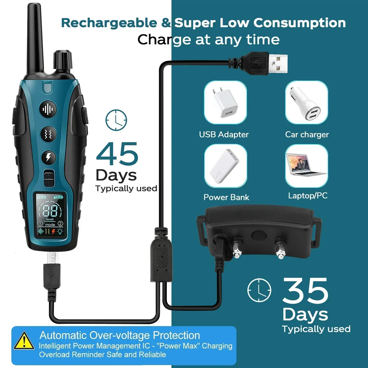 BrightPaw Night Dog Training Collar With LED Flashlight