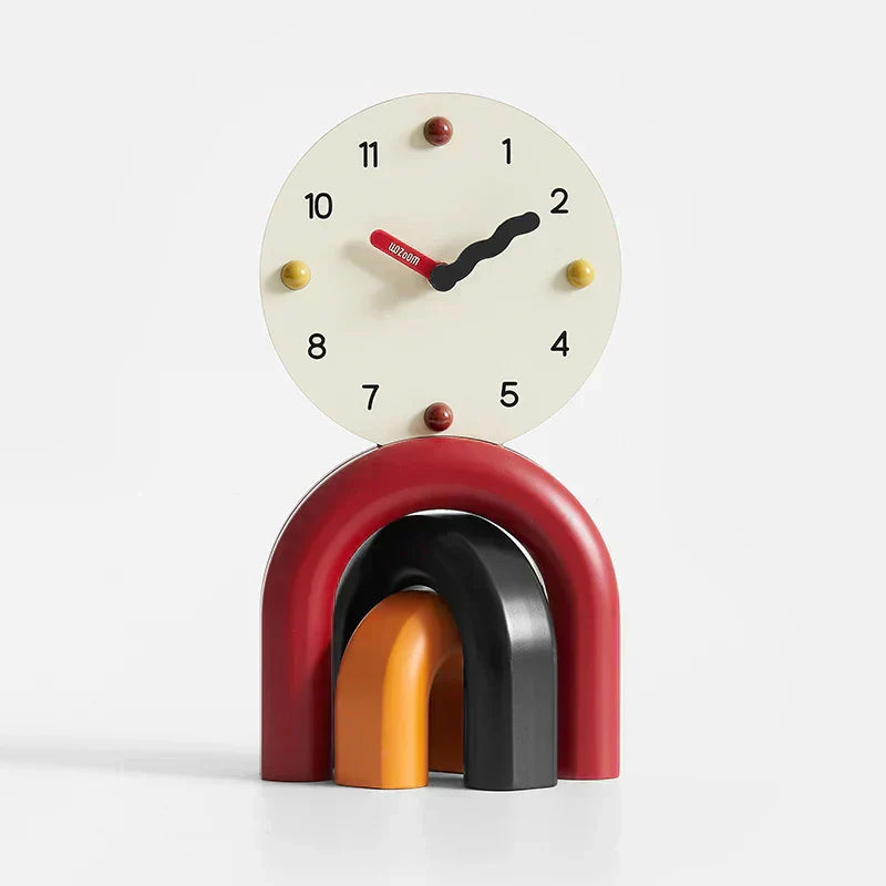 LumenArc Nordic Arch Desk Clock Two Finishes Sleek Design | Lersk