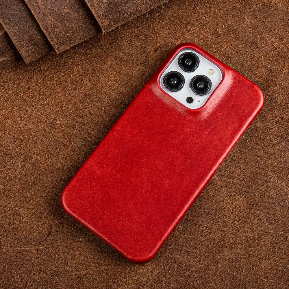 Funda de cuero genuino de vaca hecha a mano y lujosa RoyalLeather para iPhone de RoyalLeather | Lersk