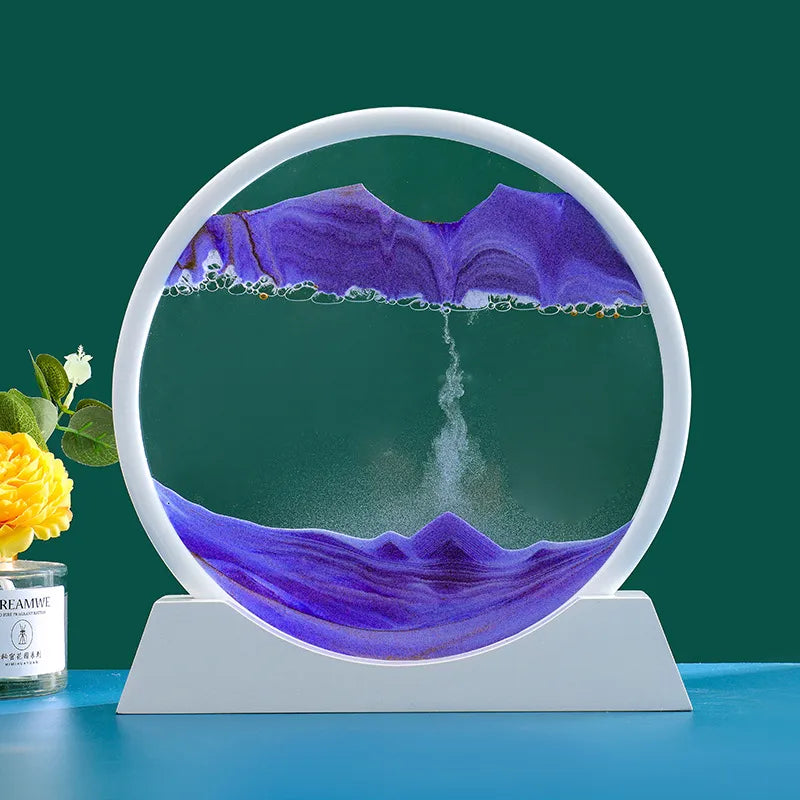 AureaFlow Glas-Stundenglas mit kinetischer 3D-Sandbewegung | Lersk