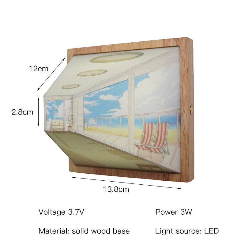 AstraLume 3D Optical Wall Light for Modern Living Rooms | Lersk