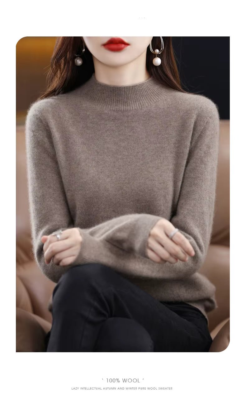Maglione Donna Sarah in Lana Merino Vestibilità Slim Calore per Autunno e Inverno | Lersk