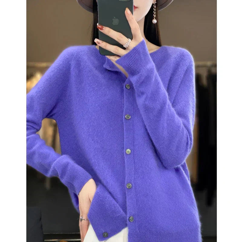 Cardigan din lână Merino Lyra cu nasturi, pentru toate anotimpurile | Lersk