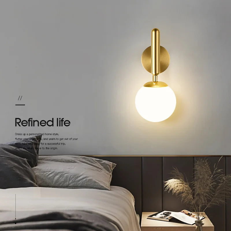 AuraNova Wall Sconce Modern Energy Saving Bedroom Lamp | Lersk