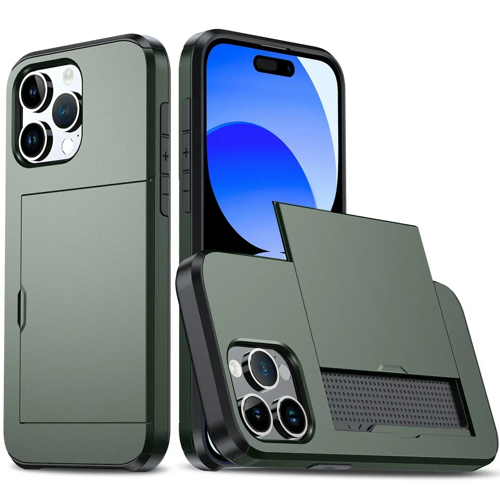 Funda LuxShield para iPhone con tarjetero, diseño delgado, almacenamiento para tarjetas, protección y estilo | Lersk