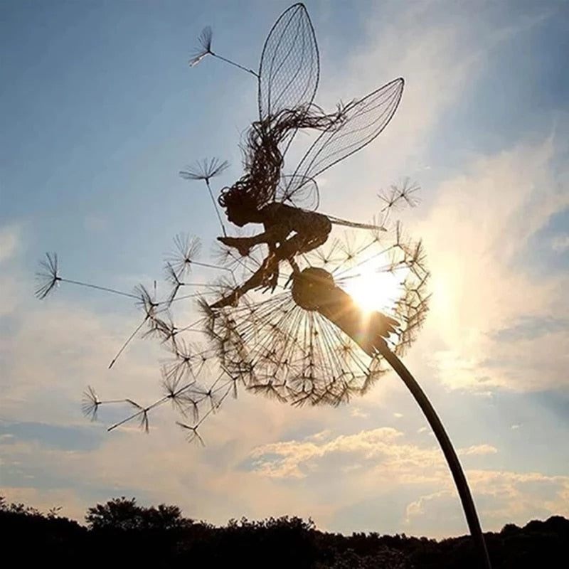 Escultura Jardim de Fadas e Decoração Externa Detalhada em Metal para o Seu Jardim e Espaços Externos | Lersk