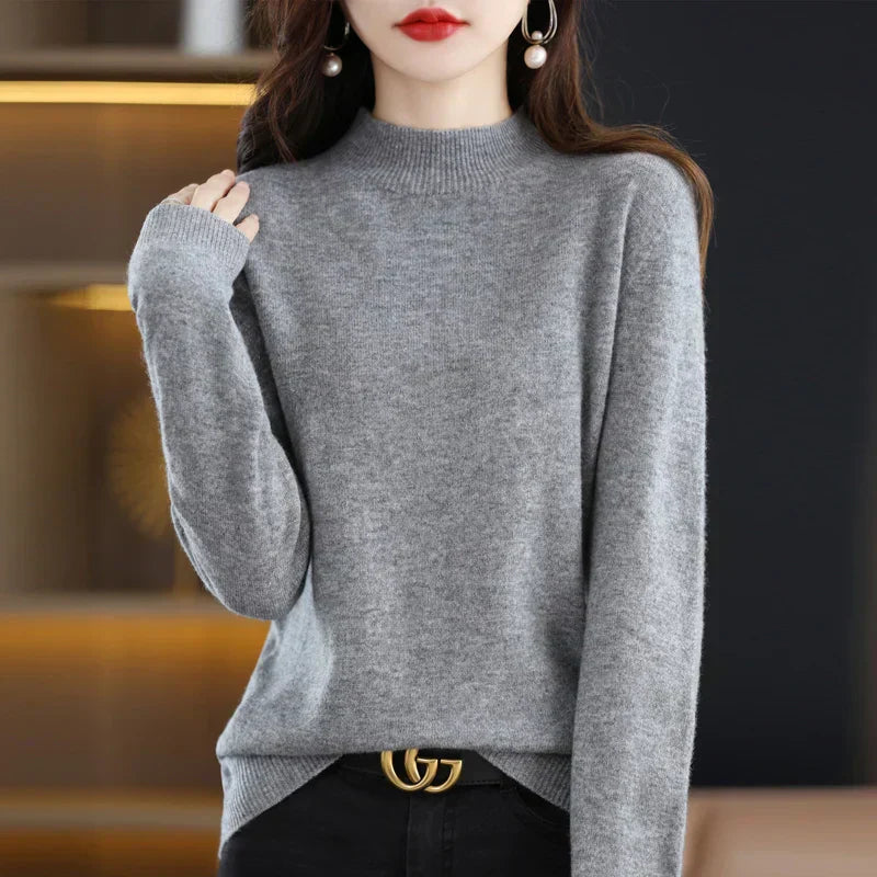 Camisola Astra 100% Lã para Mulher, Quente do Outono ao Inverno | Lersk