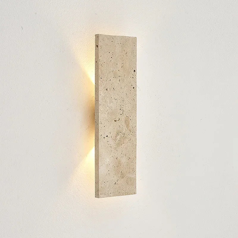 Lampada da parete LED impermeabile da esterno con pietra naturale per decorazione patio | Lersk
