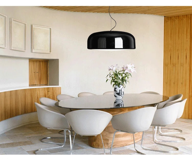 FjordLume Nordic Round Pendant Light Metal and Acrylic | Lersk