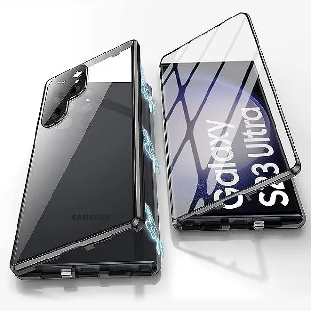 Kovové pouzdro z hliníkové slitiny 360 se bezpečným zavíráním pro Samsung Galaxy S24-S23 série | Lersk