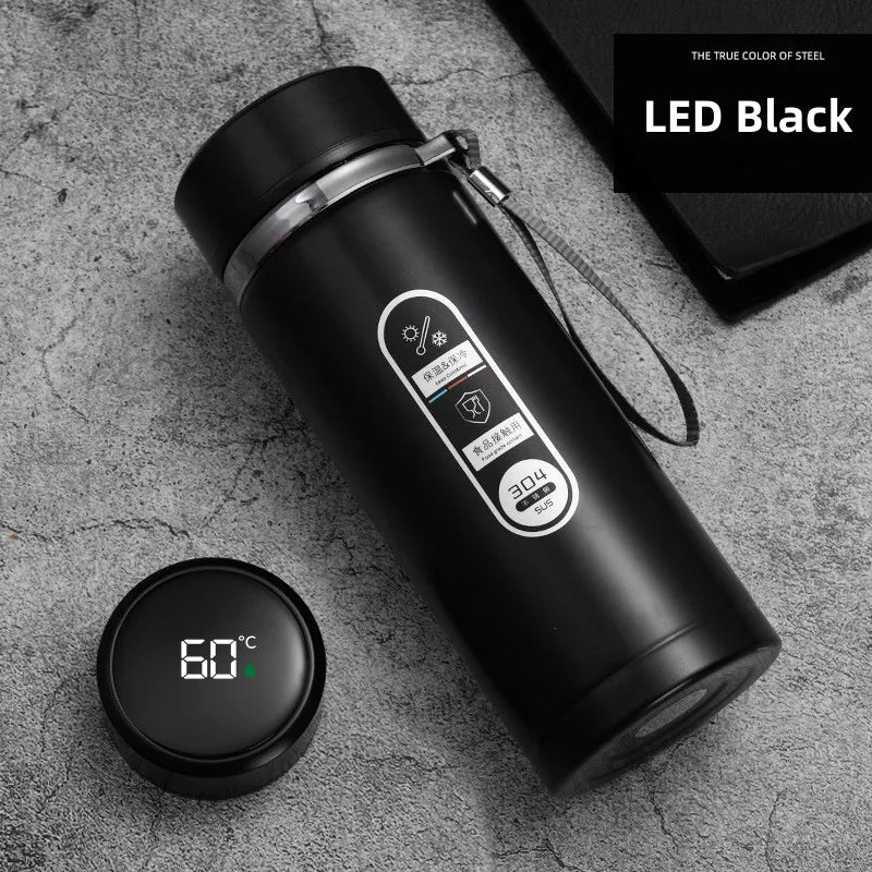 Stainless Steel Thermos 800ml-1L Portable Vacuum Flask With LED Temperature Display | Lersk