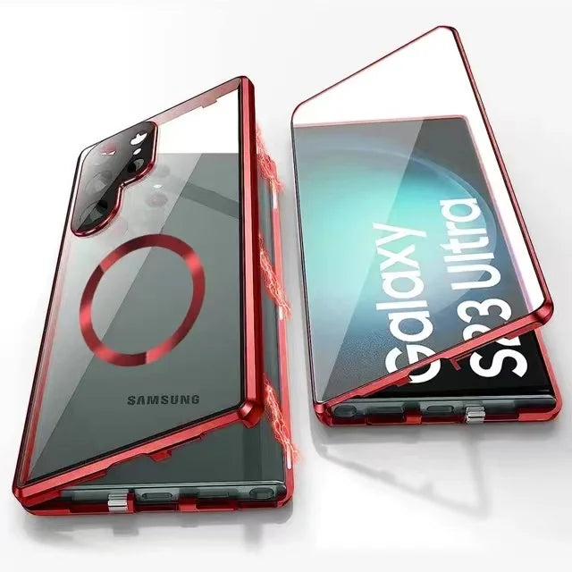 Kovové pouzdro z hliníkové slitiny 360 se bezpečným zavíráním pro Samsung Galaxy S24-S23 série | Lersk