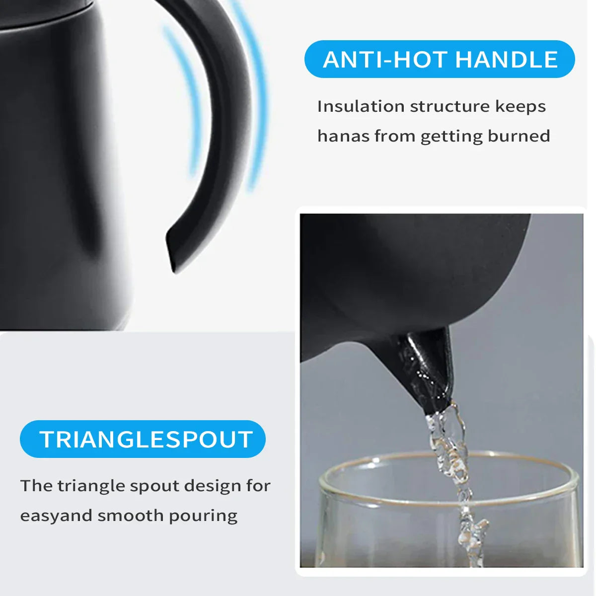 ThermoBrew Isolierkaraffe, Edelstahl 304, Vakuumisoliert, hält 6 Stunden heiß und 12 Stunden kalt, 0,5 L | Lersk