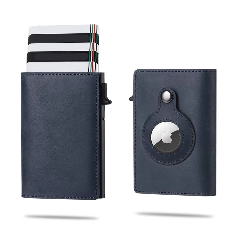 Portfel Tag Wallet RFID z blokadą, skórzany portfel z szybkim dostępem do kart i miejscem na AirTag od Tag Wallet | Lersk