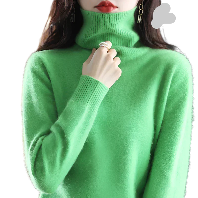 Pull col roulé en cachemire 100 % AuroraWeave pour femme, tricot d'automne | Lersk