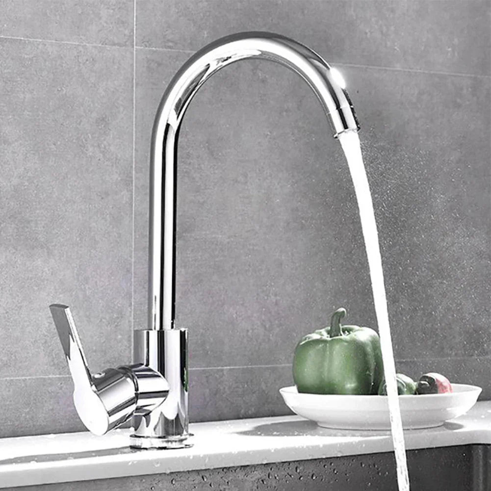 LumaFlow Chrome Single-Handle Kitchen Mixer Tap Fixture | Lersk