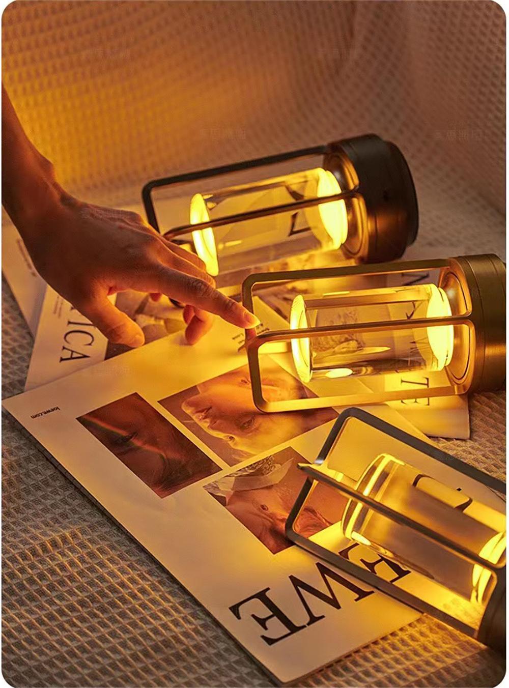 Rechargeable LED Crystal Table Lamp With Touch Control Cordless Bedroom Night Light | Lersk