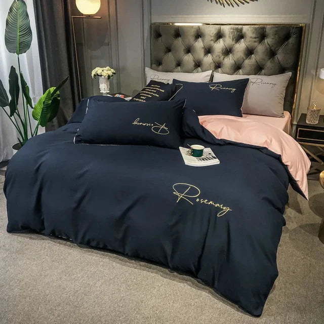 LuxeWeave prémiový povlak na přikrývku s elegantní výšivkou | Lersk